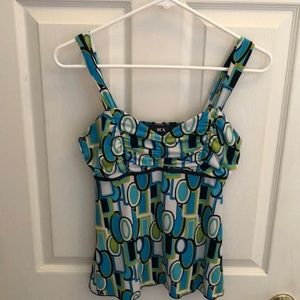BCX Geometric Print Tank Top Sz Small